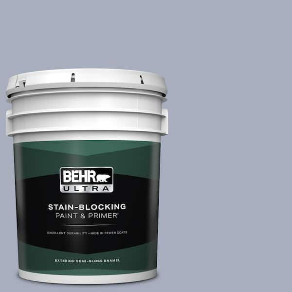 BEHR ULTRA 5 gal. #ICC-55 Hydrangea Blossom Semi-Gloss Enamel Exterior Paint & Primer