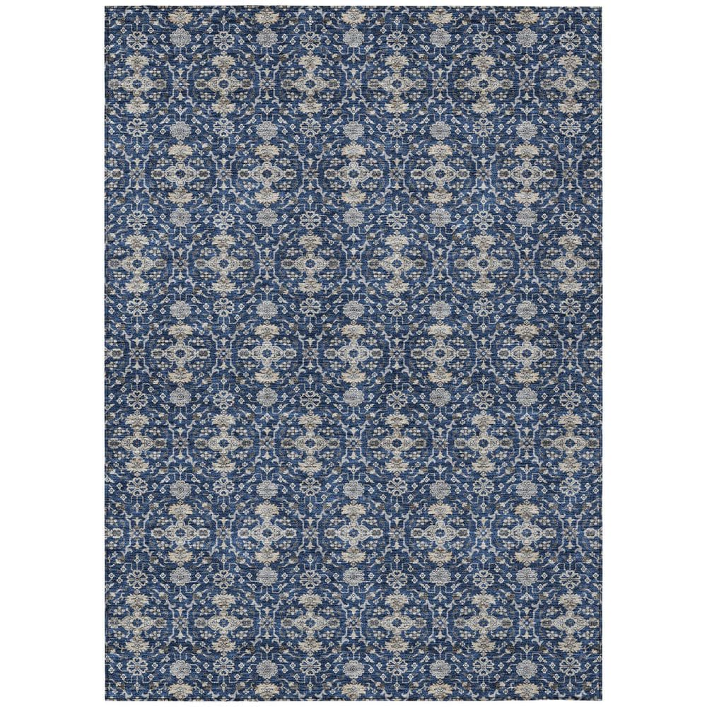 Chantille Machine Washable Indoor/Outdoor Abstract ACN2917 Navy 3 ft. x 5 ft. Area Rug price history on PriceWatchPro