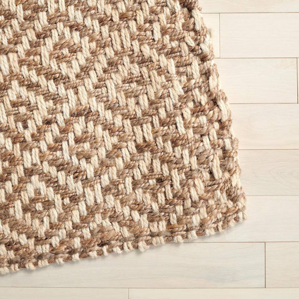 Ivory Geometric Tufted Handmade Washable Rug 5' x 8'