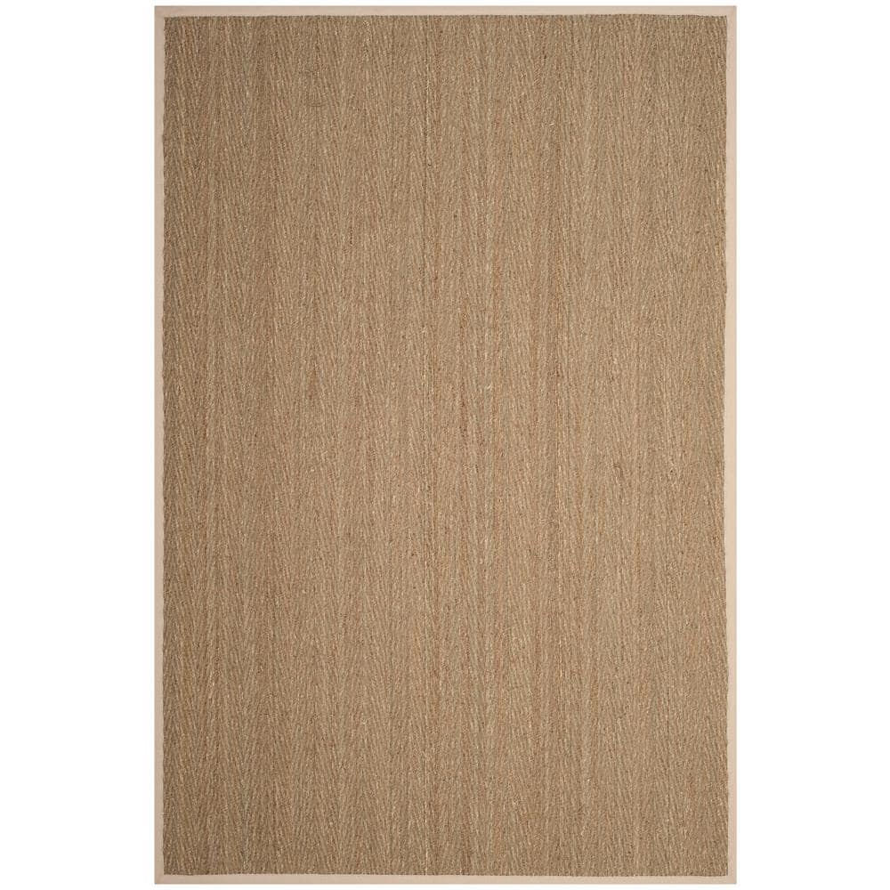 Natural Fiber Beige/Ivory 6 ft. x 9 ft. Border Area Rug price history on PriceWatchPro