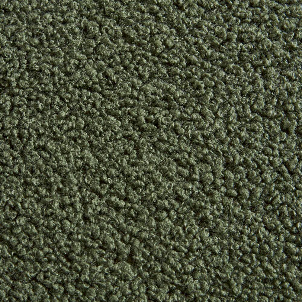 Green Boucle Upholstered Waterfall Bench 52" Wide