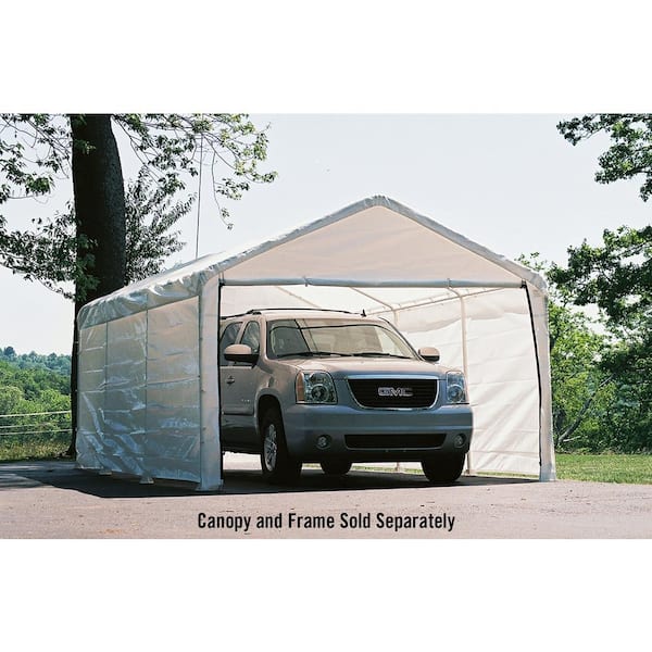 12 ft. W x 20 ft. D Enclosure Kit for SuperMax Canopy in White w/ 100% Waterproof Seams (Canopy and Frame Not Included)