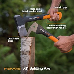 X11 2.7 lb. Splitting Axe with 17 in. Shock-absorbing Handle