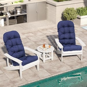 50 in. x 20 in. 2-Piece Deep Seat Outdoor Adirondack Chair Cushion in Navy Blue