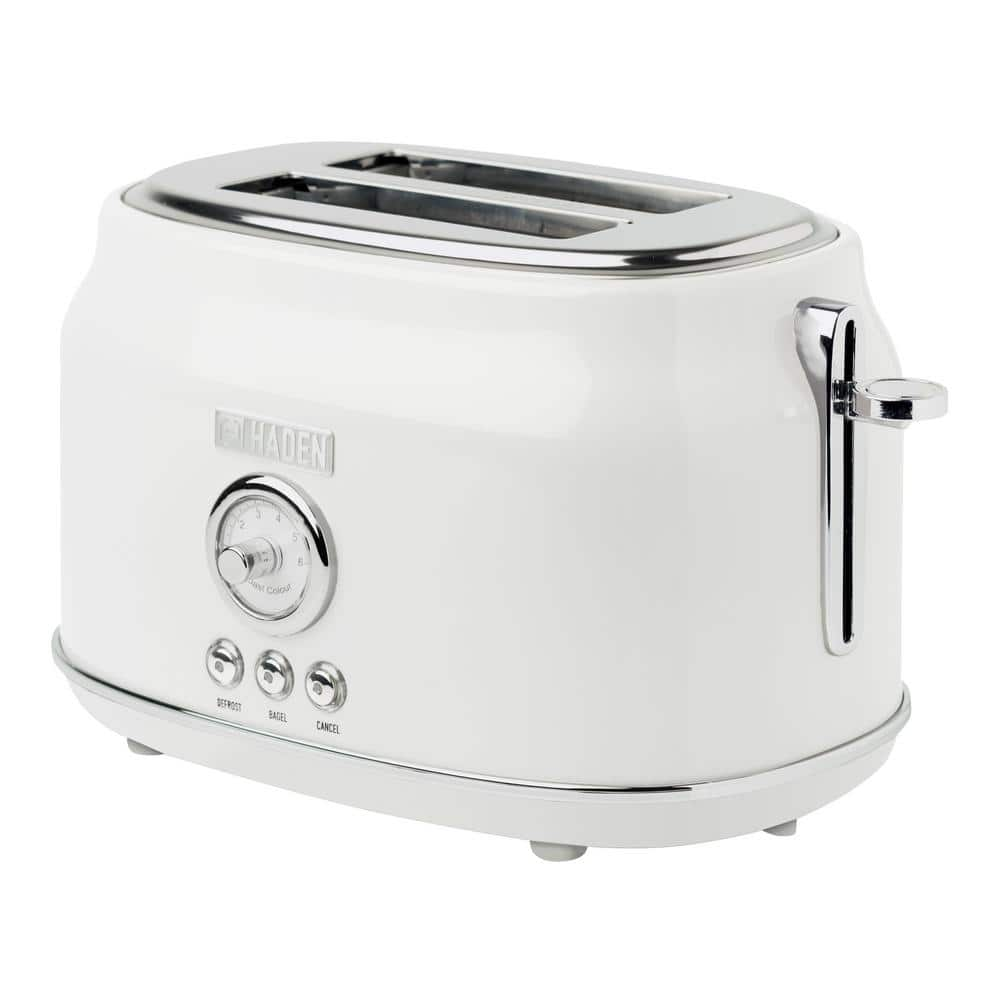 HADEN Dorset 900-Watt 2-Slice Wide Slot Ivory Retro Toaster with ...