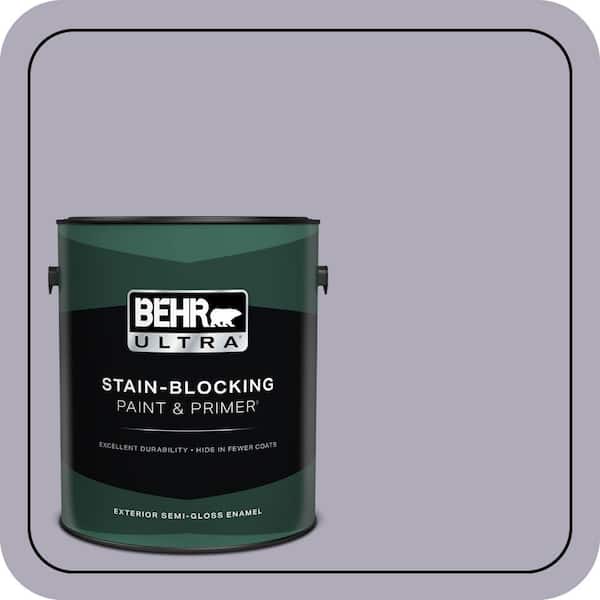BEHR ULTRA 1 gal. #ICC-98 Lilac Bloom Semi-Gloss Enamel Exterior Paint & Primer