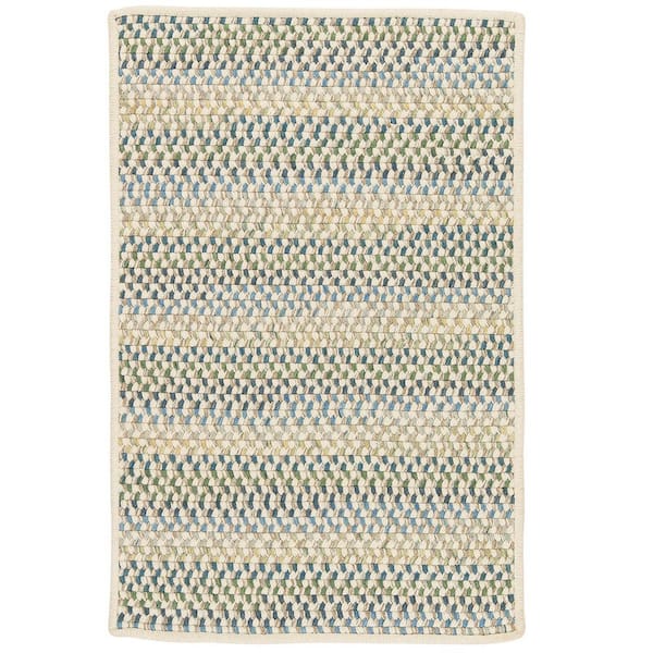 Home Decorators Collection Parkside Peacock Mix 2 ft. x 6 ft. Braided Runner Rug