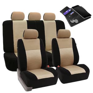 Fabric 47 in. x 23 in. x 1 in. Deluxe 3D Air Mesh Full Set Seat Covers