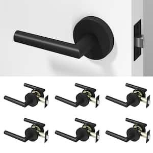 Okun Halo Metal Matte Black Passage Hall/Closet Flat Door Handle