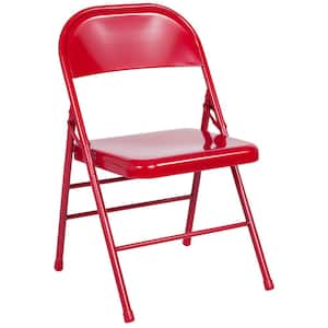 Red Metal Utility Chair