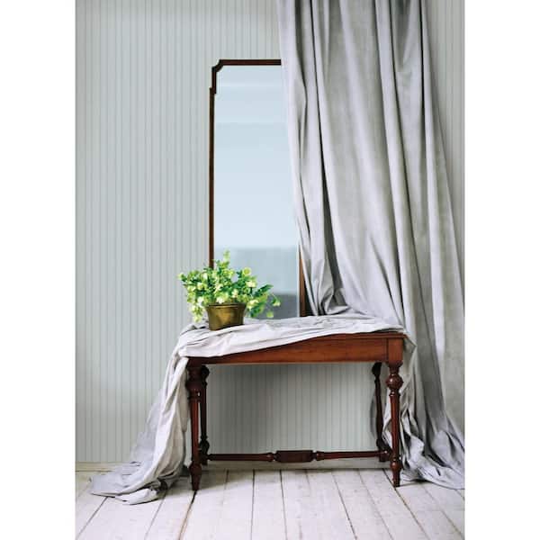 Zeta Light Blue Moire Stripe Wallpaper Sample