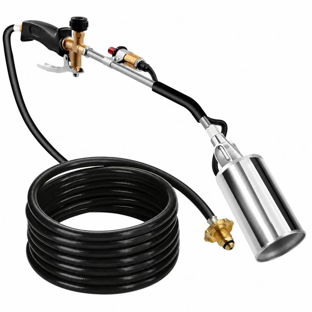 Propane Weed Torch Burner with 10FT Hose, 2,500,000 BTU High Output Flame Control Turbo Trigger for Garden, Roofing