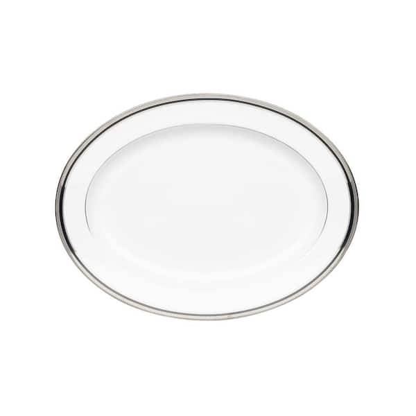 Austin Platinum 16 in. (White) Porcelain Oval Platter