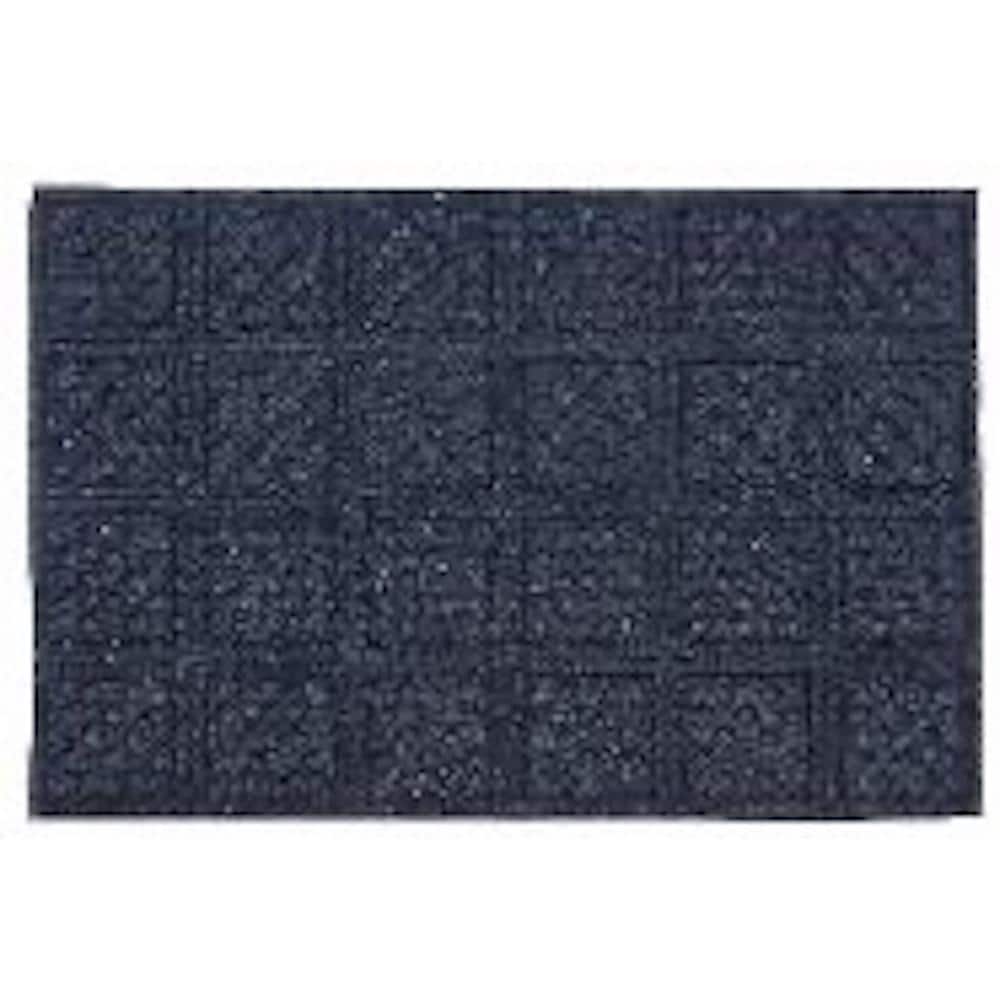 Aqua Thirst Blue Lattice 2 ft x 3 ft synthetic fibers Door Mat area rug