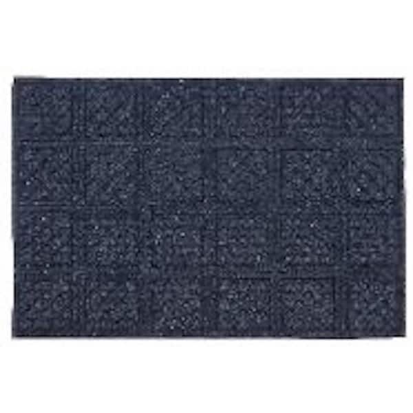 Unbranded Aqua Thirst Blue Lattice 2 ft x 3 ft synthetic fibers Door Mat area rug