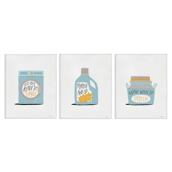 Stupell Industries Minimal Laundry Phrases by Rachel Nieman 3-Pieces Unframed Typography Graphic Art Print 14 in. x 11 in.
