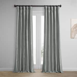 Silver Gray Solid Rod Pocket Room Darkening Curtain - 50 in. W x 84 in. L (1 Panel)