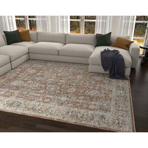 Ivy Rust 3 ft. x 5 ft. Traditional Persian Area Rug