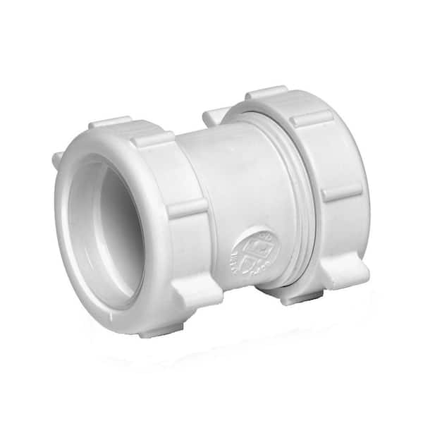 Oatey 1-1/2 in. White Plastic Double Slip-Joint Sink Drain Pipe Connector