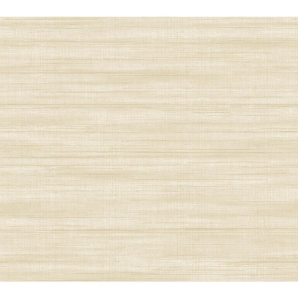 Brushed Linen Ivory White Wallpaper