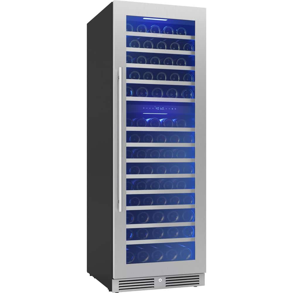 Zephyr 24" Stainless Steel Dual Zone Wine Cooler with LED Lighting