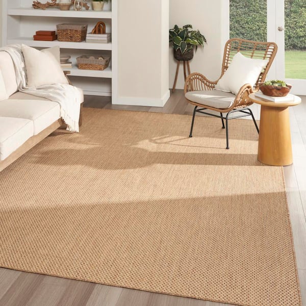 Courtyard Jute 10 ft. x 14 ft. All-over design Contemporary Area Rug