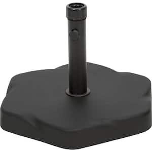 65 lbs. Hexagon Concrete Patio Umbrella Base in Black