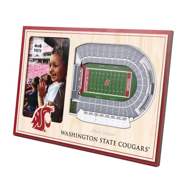 YouTheFan NCAA Washington State Cougars 3D StadiumView Picture Frame - Martin Stadium