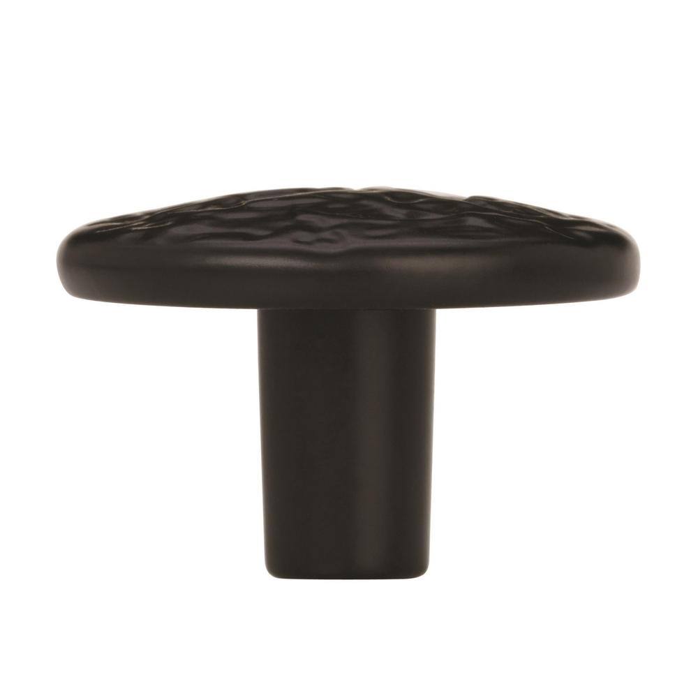 Allison Round Matte Black Colonial Cabinet Knob with Mounting Hardware