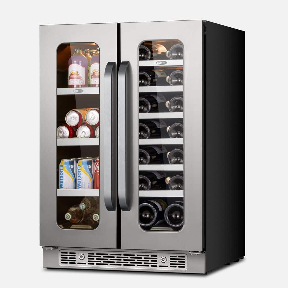 Whynter 24 in. Dual Zone 20-Bottle 60 (12 oz.) Can Wine and