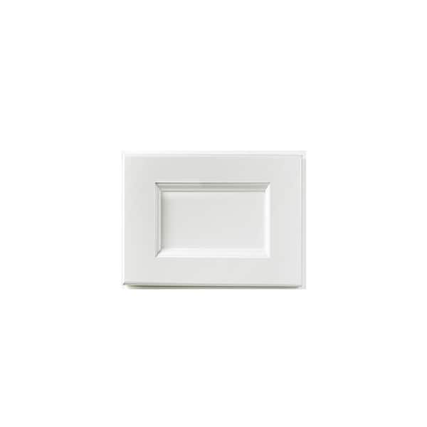 Pembroke Recessed 13 in. W x 13 in. H x 0.25 in. D in Painted White Door Sample in Assembled Base Cabinet