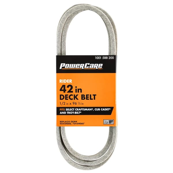 Powercare Drive Belt for 42 in. cut MTD Cub Cadet and Troy Bilt mowers Replaces OEM Numbers 954 04060 754 04060 PCR11660 The Home Depot