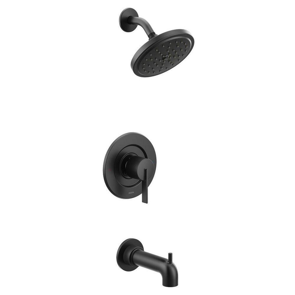 Cia 1 Handle Wall Mounted Tub and Shower Trim Kit with Spout in Matte Black (Valve Not Included) price history on PriceWatchPro