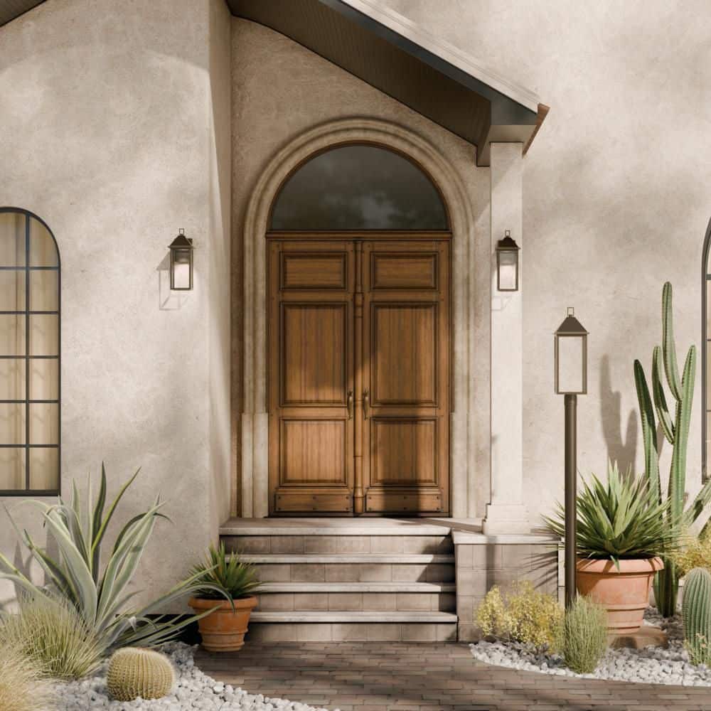 Prin 25 in. 1-Light Olde Bronze Updated Traditional Walkway or Driveway Outdoor DarkSky Post Light with Clear Glass price history on PriceWatchPro