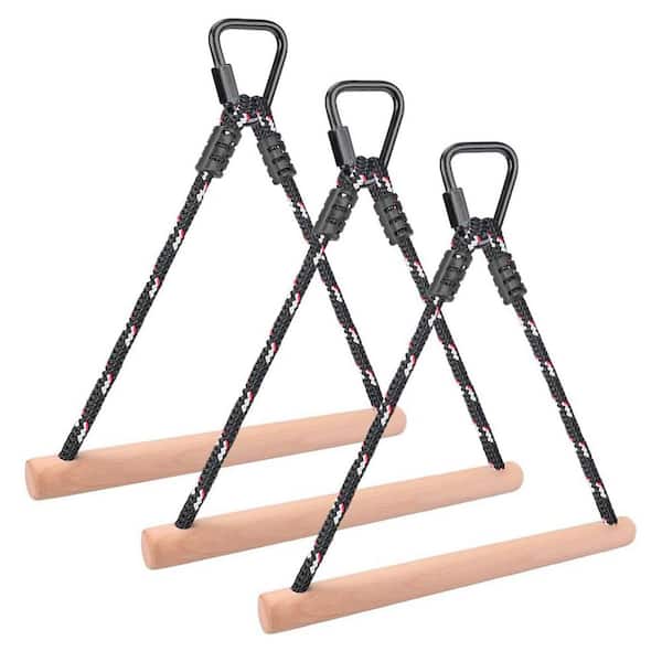 3 Ninja Monkey Bars Obstacle Outdoor Play Set Swing Accessory for Ninja Line Backyard Playground 250 lbs. Capacity