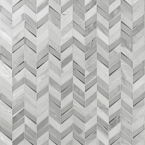 Mogo Dove 10.82 in. x 13.3 in. Polished Marble and Glass Wall Mosaic Tile (0.99 sq. ft./Each)