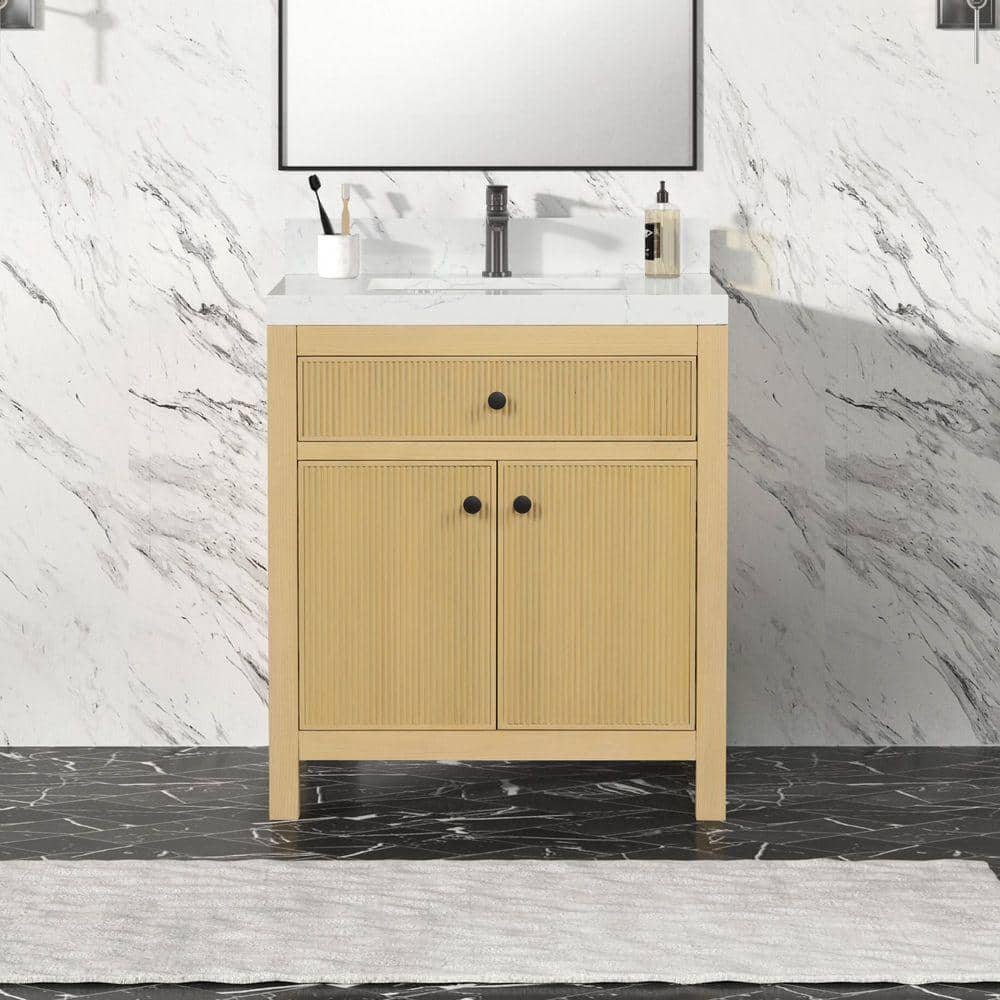 HOMEVY STUDIO Tissa 30 in. W x 22 in. D x 35 in. H Single Sink
