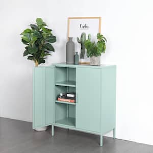 Harland Green Storage Cabinet with 3-Shelves and 2-Door