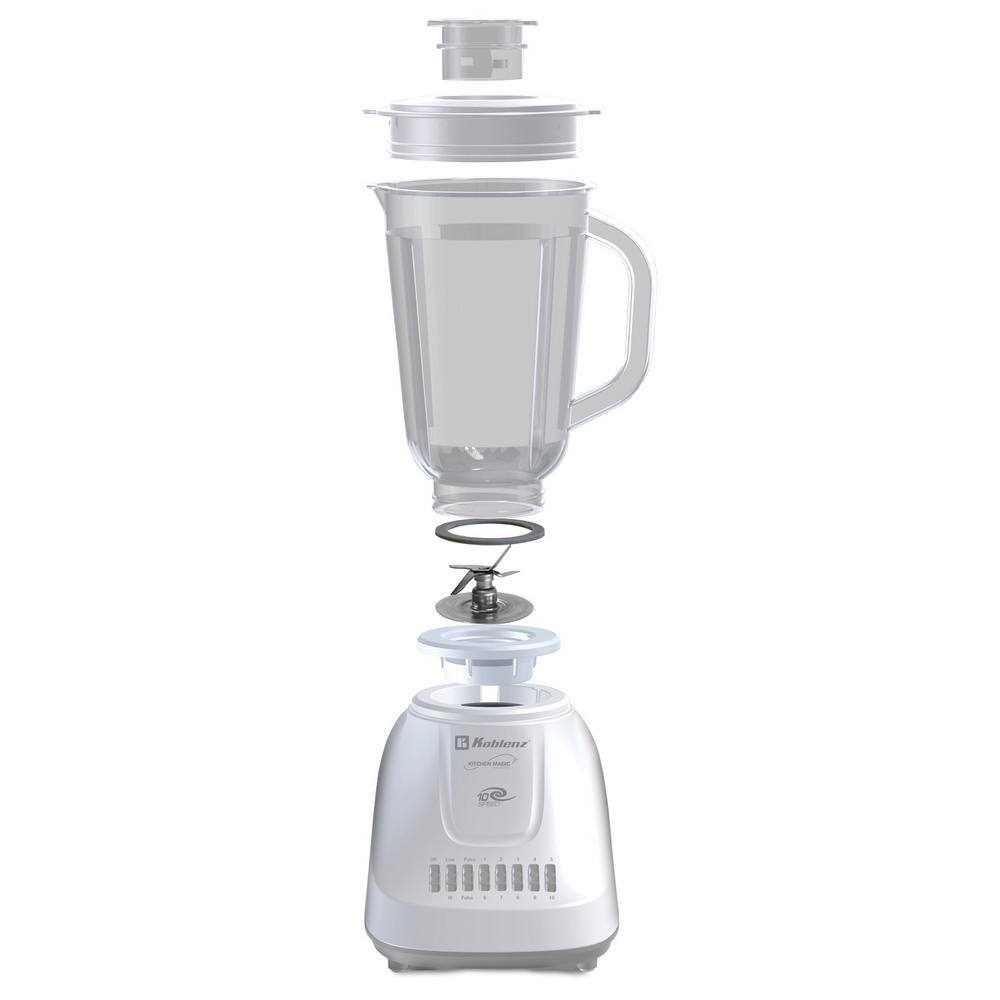 Koblenz Kitchen Magic Collection 42 oz. 10Speed and 2Pulses White
