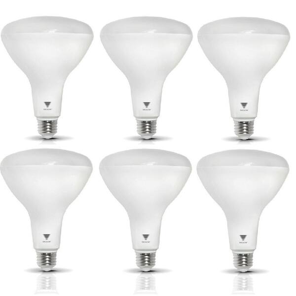 TriGlow 85-Watt Equivalent BR40 Dimmable 1,200-Lumen LED Light Bulb Soft White (6-Pack)