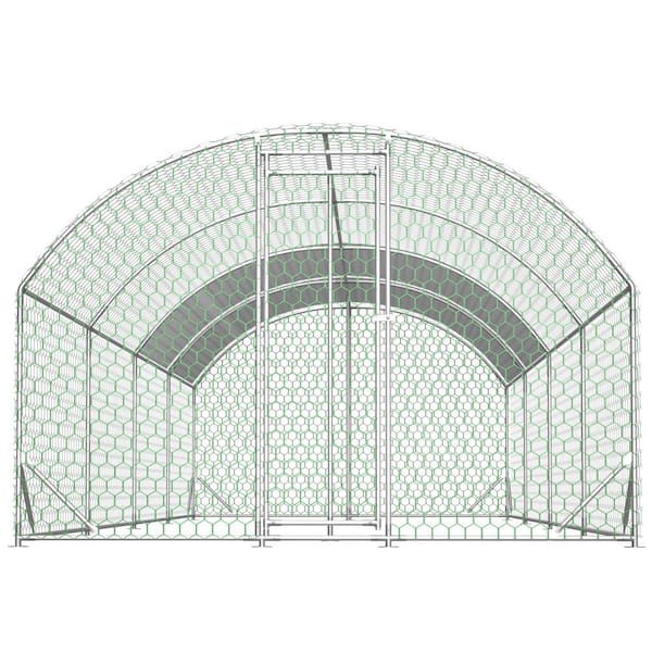 PawHut 10 ft. x 20 ft. x 6.5 ft. Large Outdoor Silver Metal 0.0046