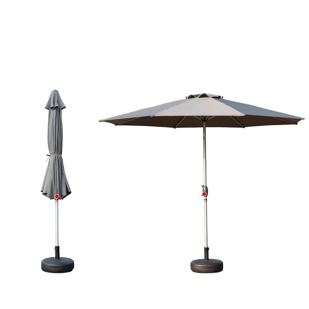 9 ft. Aluminium Market Patio Umbrella Outdoor Table Umbrella with Push Butt