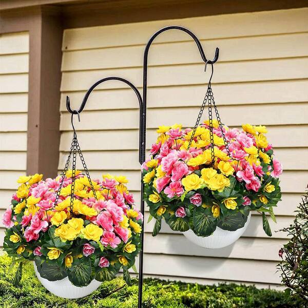 23.6 in. H Multi-Colored Artificial Mixed Flower with Basket