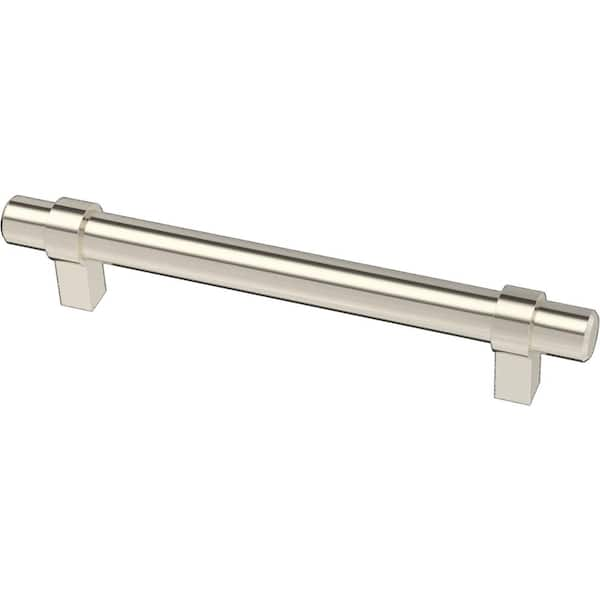 Liberty Essentials 5-1/16 in. (128mm) Center-to-Center Wrapped Nickel Plated Bar Drawer Pull (12-Pack)