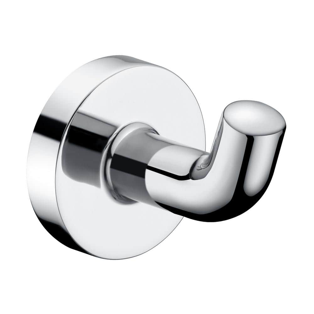 Polished Chrome Brass Wall Mounted J-Hook Robe Hook