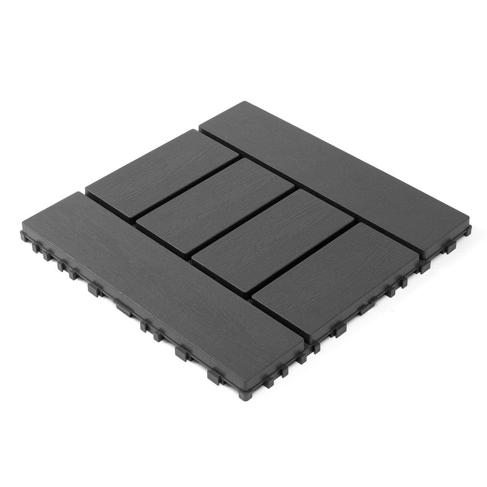 1 ft. x 1 ft. Plastic Interlocking Decking Tiles 44-Pack of