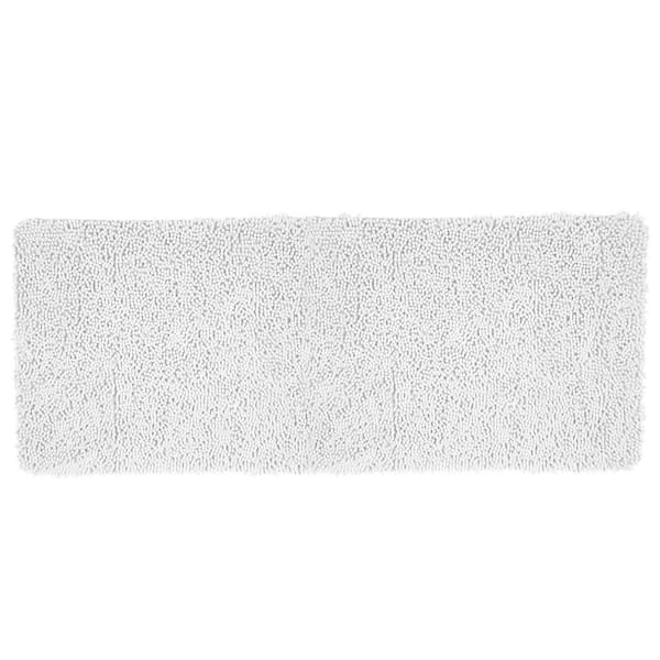 Shag Memory Foam Bathmat - 58-Inch by 24-Inch Runner with Non-Slip Backing  - Absorbent High-Pile Chenille Bathroom Rug by Lavish Home (Gray)