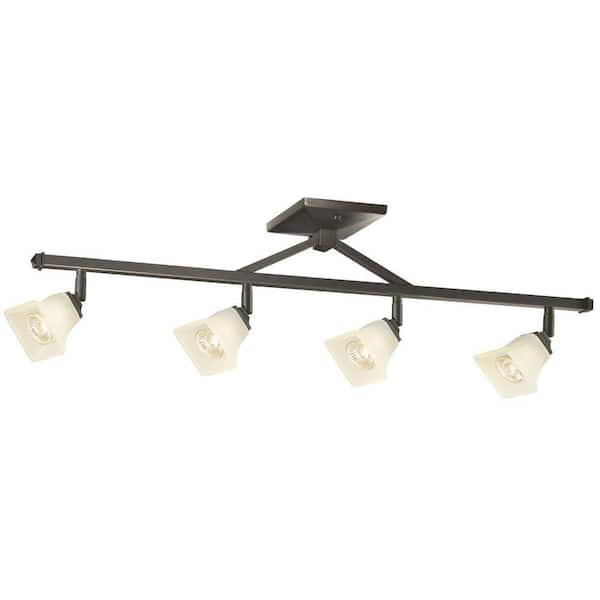 Hampton Bay Westminster Collection 4-Light Bronze Fixed Track Light-DISCONTINUED