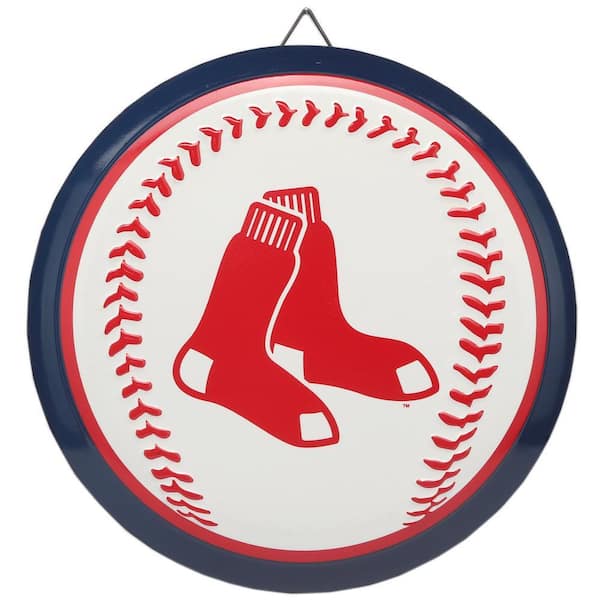 Open Road Brands Boston Red Sox Round Baseball Metal Sign