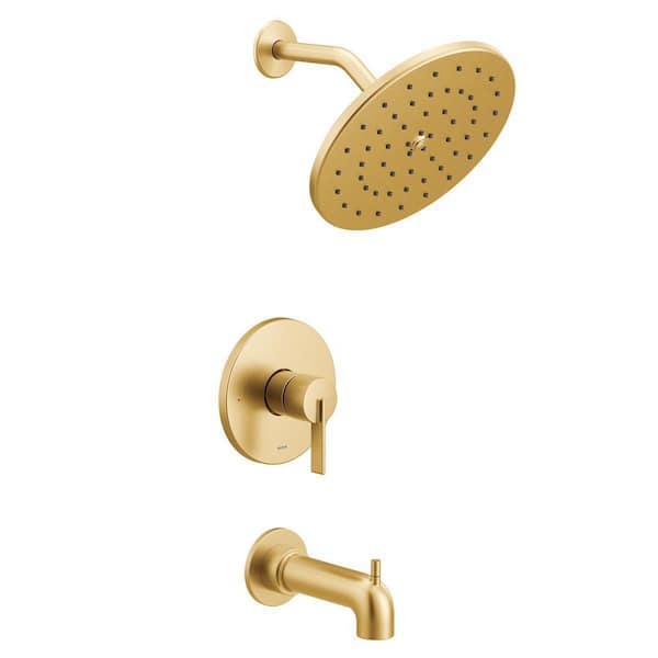 Cia 1 Handle Wall Mounted Tub & Shower Trim Kit with Spout in Brushed Gold (Valve Not Included)